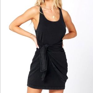 L*space cypress mini dress in washed black